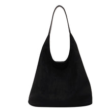 Cargar imagen en el visor de la galería, Bolso tipo tote grande para mujer, estilo retro y desenfadado, de ante y diseño amplio (ideal también como bolso para mamás).

